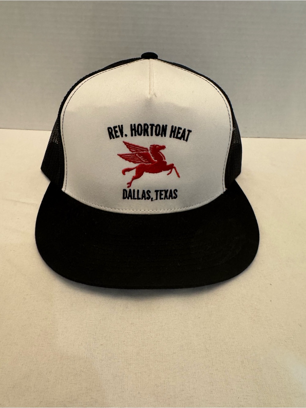 Rev. Horton Heat Dallas Texas Colorblock Mesh Back Trucker Hat OSFM
